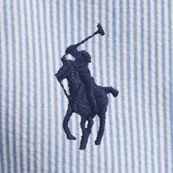 Seersucker bleu/blanc