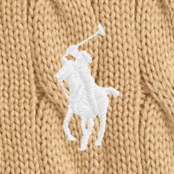 Rundhalsstrickjacke mit Zopfmuster