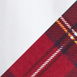 White/Red Tartan