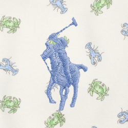 White/Blue Lobster Print