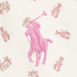 White/Red Lobster Print