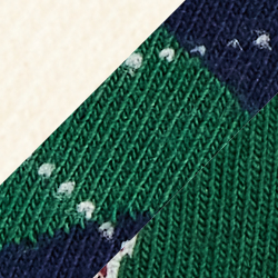 Ivory/Navy/Green