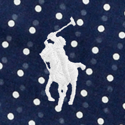 Navy/Cream Dot