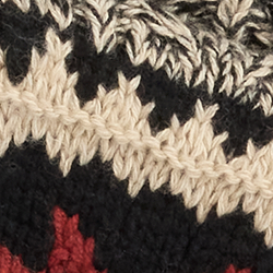 Schwarz/Rot/Creme