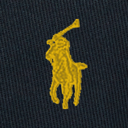 Polo-Schw./Gold. Paspeln