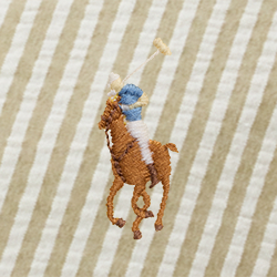 Seersucker beige côtier