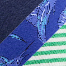 Green Stripe/Blue/Heather