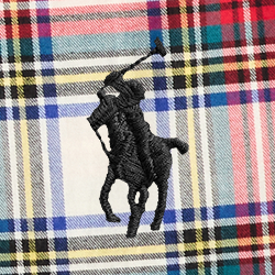 Navy Red White Plaid