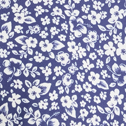 Refined nvy ditsy hibiscs